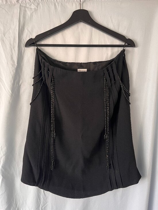 Moschino Dresses & Skirts - Moschino Cheap & Chic Vintage Skirt 90s Statement Beaded Belt Skirt US 12